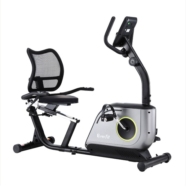 Everfit Recumbent Exercise Bike Magnetic Cycling Mesh Chair 120Kg Loading Exercise Bikes