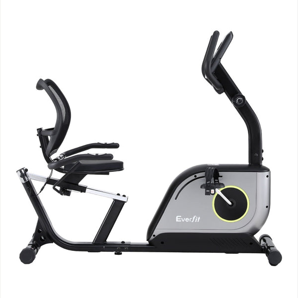 Everfit Recumbent Exercise Bike Magnetic Cycling Mesh Chair 120Kg Loading Exercise Bikes