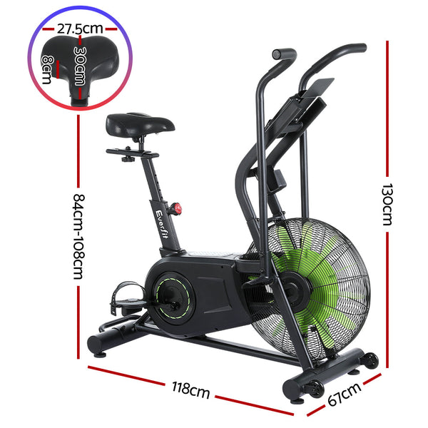 Everfit Air Bike Dual Action Exercise Fitness Home Gym Cardio Exercise Bikes