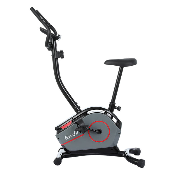 Everfit Magnetic Exercise Bike 8 Levels Upright Fitness Home Gym Cardio Exercise Bikes