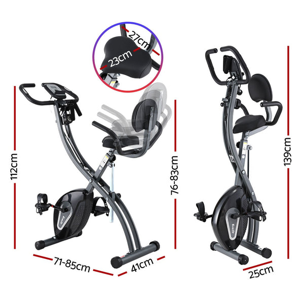 Everfit Folding Exercise Bike Magnetic X Aerobic Trainer Indoor Cycling Exercise Bikes