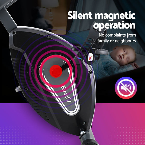 Everfit Folding Exercise Bike Magnetic X Aerobic Trainer Indoor Cycling Exercise Bikes