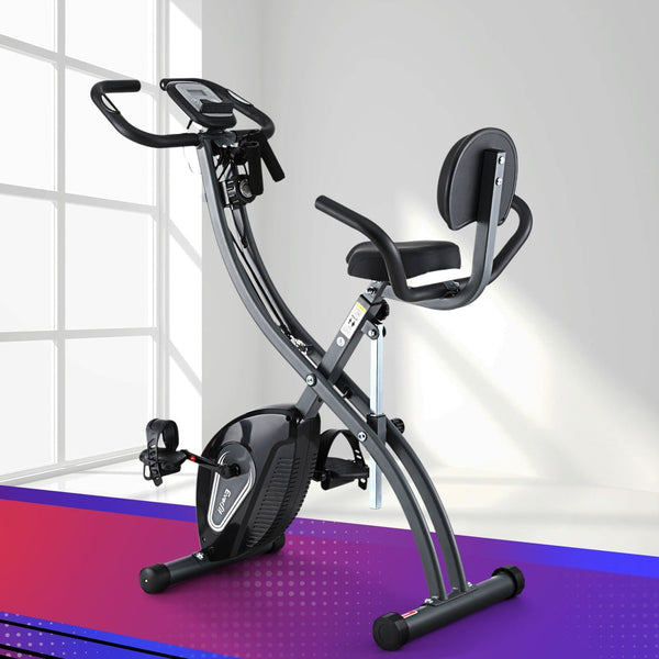 Everfit Folding Exercise Bike Magnetic X Aerobic Trainer Indoor Cycling Exercise Bikes