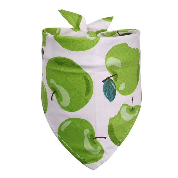 Pet Accessories Summer Fruit Style Pure Cotton Drool Towel Triangle Scarf Dog Clothing & Shoes