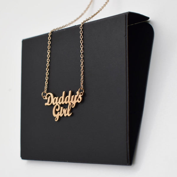 Daddy's Girl Necklace Parent's Daughter Family Member Collarbone Chain Father's Day Gift Necklaces & Pendants