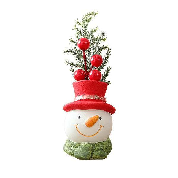 Santa Claus Snowman Resin Christmas Decoration Figurines Elf Dolls Ornament Display Items Wholesale Seasonal Decorations
