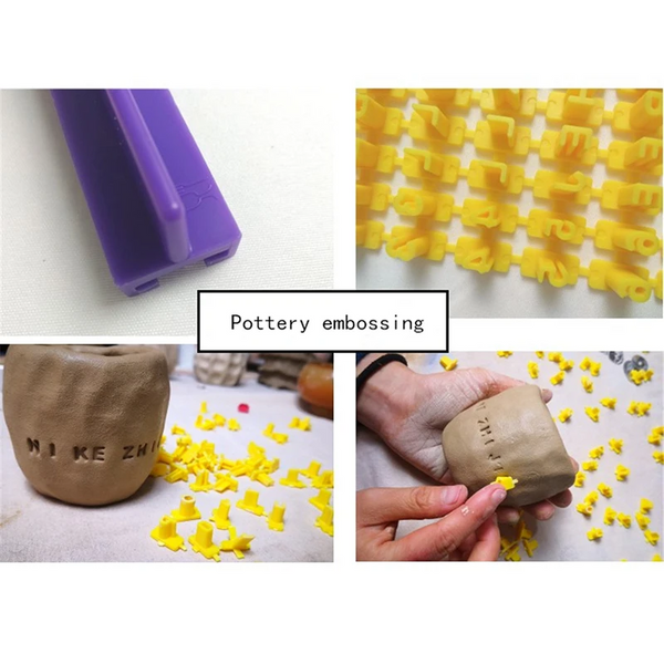 Number Alphabet Stamps Diy Press Print Name On Ceramic Pottery Soap Candle Cookie Tools Letter Clay Embosser Set Cookie Cutters