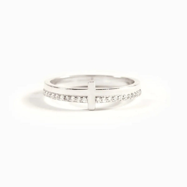 925 Sterling Silver Cross Ring Rings