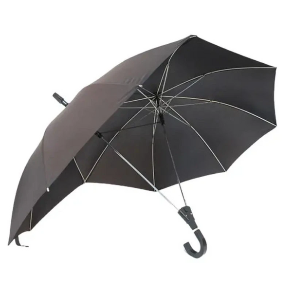Umbrella Double Top Straight Pole Curved Handle Large Area Coverage Windproof Sun Protection Couple For Outdoor Wedding Umbrellas