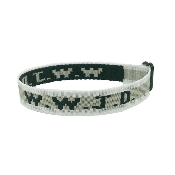 Alphabet Jacquard Printed Wrist Strap Bracelet Unisex Wwjd Adjustable Bracelets