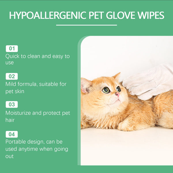 Pet Disposable Cleaning Gloves Dog Cat Hair And Skin Gentle Care Pet Grooming