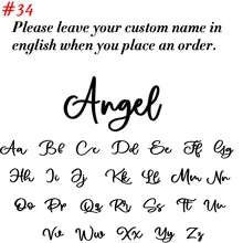 Font Name Necklace Stainless Steel 18K Gold Plated Diy English Letter With Grinding Chain Necklaces & Pendants