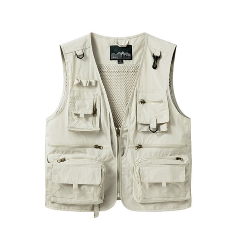 Menas Summer Tactical Vest: 14 Pocket Mesh Ideal For Hiking Fishing Photography & Work Vests