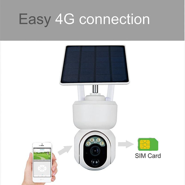 1080P Solar Smart Ptz Security Camera With Full Colour Night Vision And Ai Detection Ip & Smart Security Camera Systems