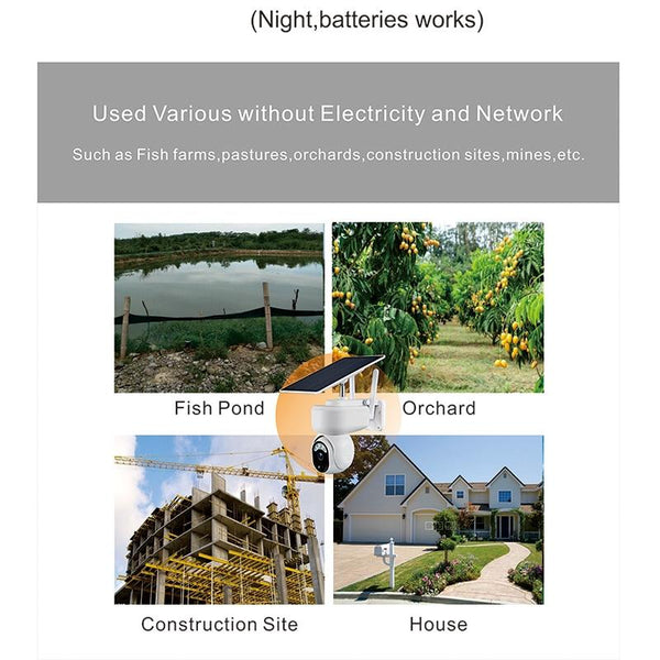 1080P Solar Smart Ptz Security Camera With Full Colour Night Vision And Ai Detection Ip & Smart Security Camera Systems