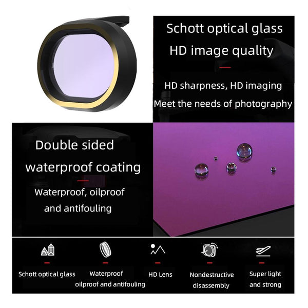 5 In 1 Lens Filter Kit For Mini Drone Nd4 Nd8 Nd16 Nd32 Stars Photography Filters