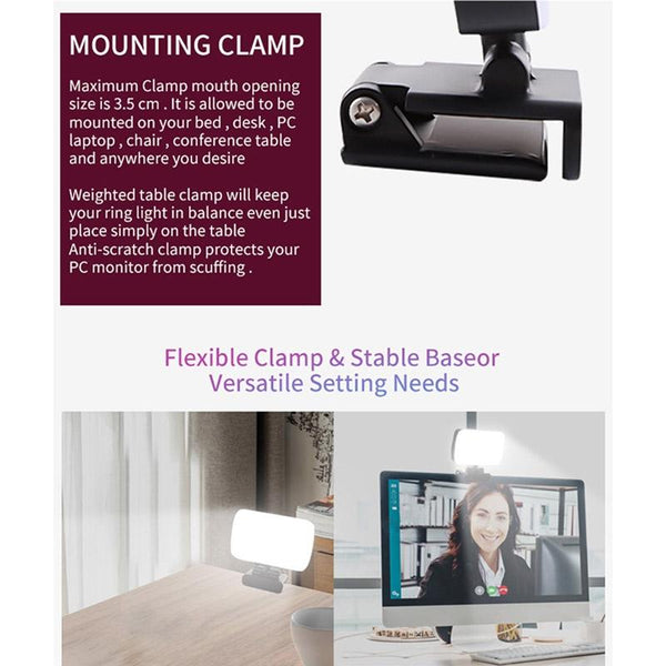 Usb Led Fill Light With Ten Brightness Levels And Colour Temperature Selfie Lights