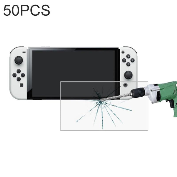50 Tempered Glass Screen Films For Nintendo Switch Oled Other Video Game Accessories