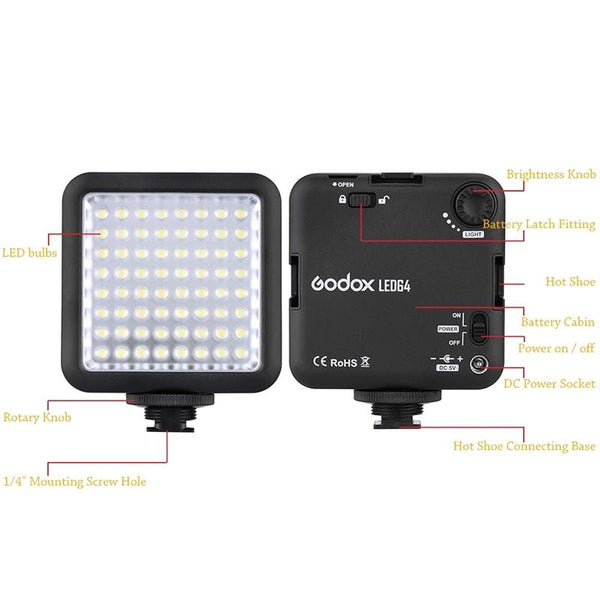 64 Led Video Fill Light For Professional Photography And Videography Applications Other Lighting & Studio