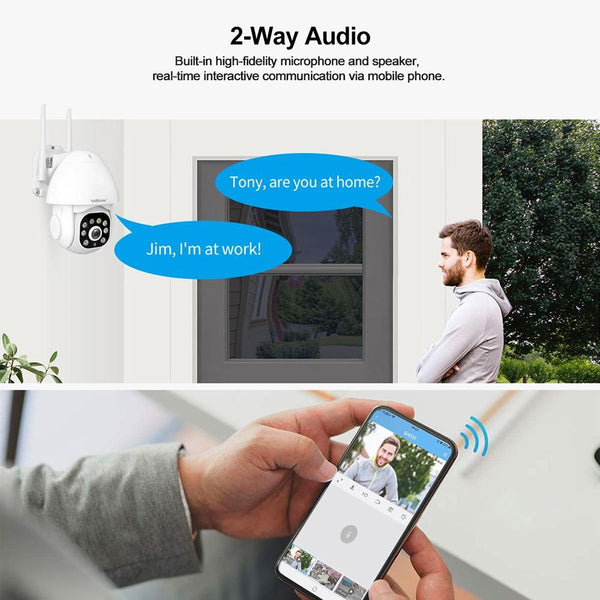 Waterproof Dome Camera With Sound And Light Alarm Three Megapixel Security Cameras