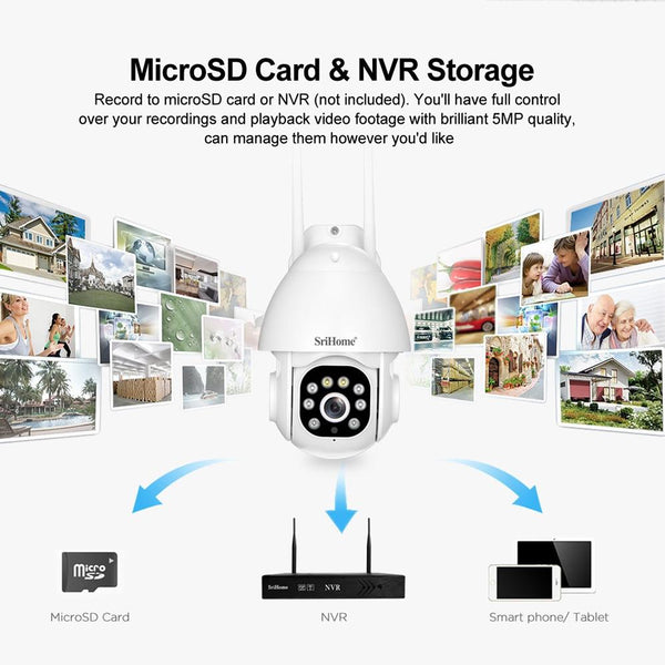 Waterproof Dome Camera With Sound And Light Alarm Three Megapixel Security Cameras