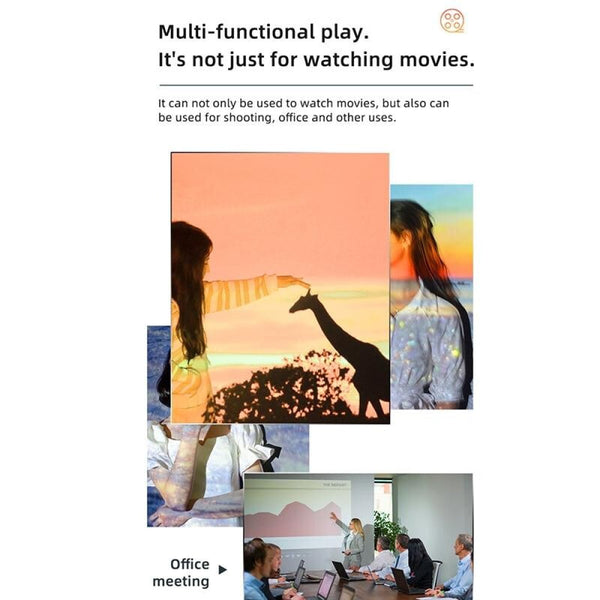 Wireless Smart Projector 100 Ansi Lumens 1280X720p Same Screen Projectors