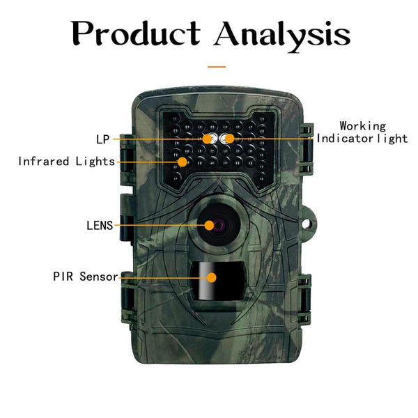 Two Lcd Infrared Night Vision Trail Camera For Wildlife Observation Digital Cameras