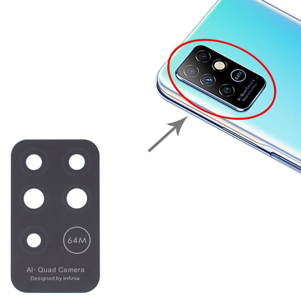 10 Piece Infinix Note 8 X692 Rear Camera Lens Set Mobile Phone Parts