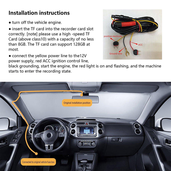 Hd Wifi Car Dash Camera With Night Vision And 1080P Resolution Video In Dash Units W/O Gps