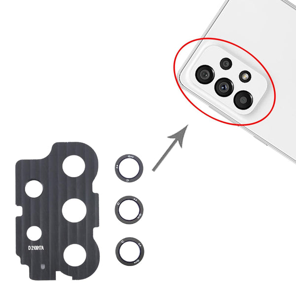 Ten Piece Camera Lens Covers For Samsung A736b Assorted Colours Mobile Phone Parts