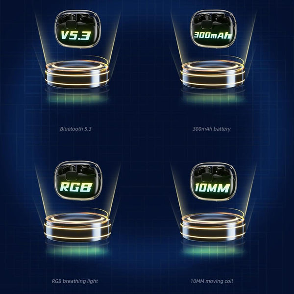 Starry Pattern T52 Pro True Wireless Gaming 
The Are Designed For Immersive Audio Experiences Featuring Advanced Bluetooth Technology And Unique Aesth