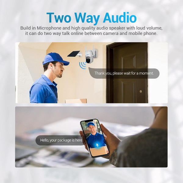 Wireless Solar Camera With Pir Alarm And Cloud Storage Three Megapixel Full Colour Night Vision Ip & Smart Security Camera Systems