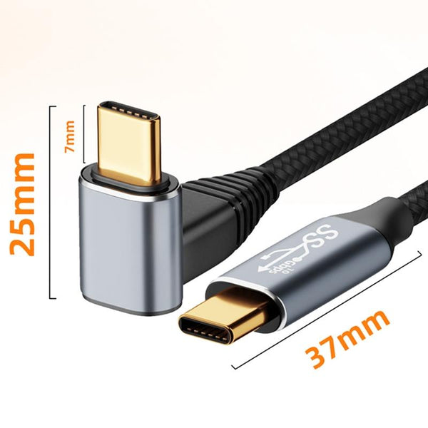 1M Usb C To Stereo Curved Data Cable For Steam Deck Gen2 100W Cables & Adapters