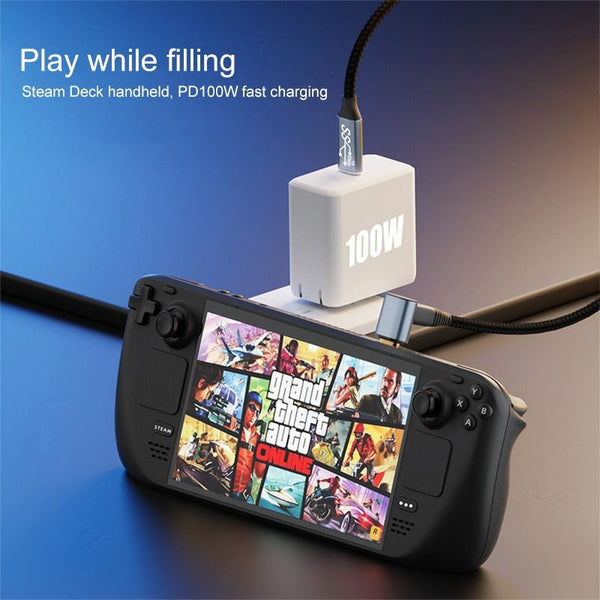 1.5M Usb C To Stereo Curved Data Cable For Steam Deck Gen2 100W Cables & Adapters