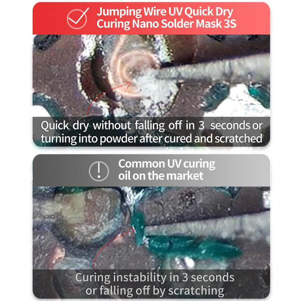 Qianli Mega Idea Nano Solder Mask 3S Jump Wire Fast Curing Glue 3Pcs Set Welding & Soldering Tools