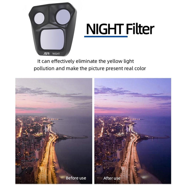 Night Lens Filter For Dji Mavic 3 Pro High Transmittance Optical Glass Lenses