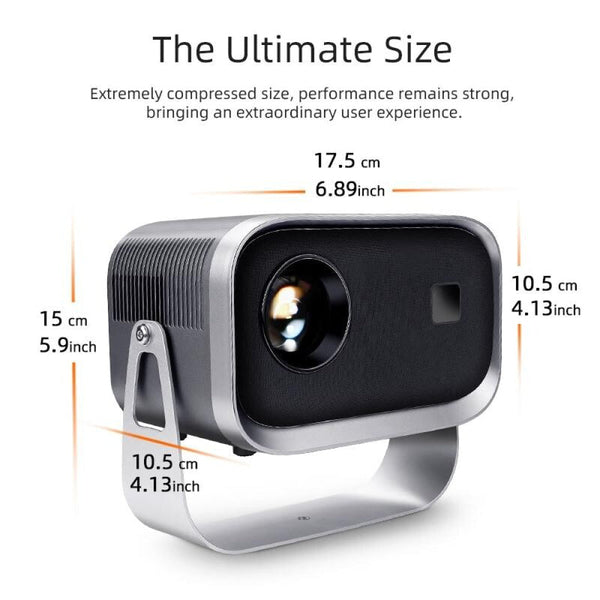360 Degree Rotating Mini Android Projector 150 Lumens 1280X720p Hd Display Projectors