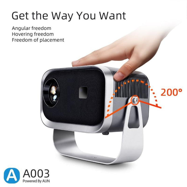 360 Degree Rotating Mini Android Projector 150 Lumens 1280X720p Hd Display Projectors