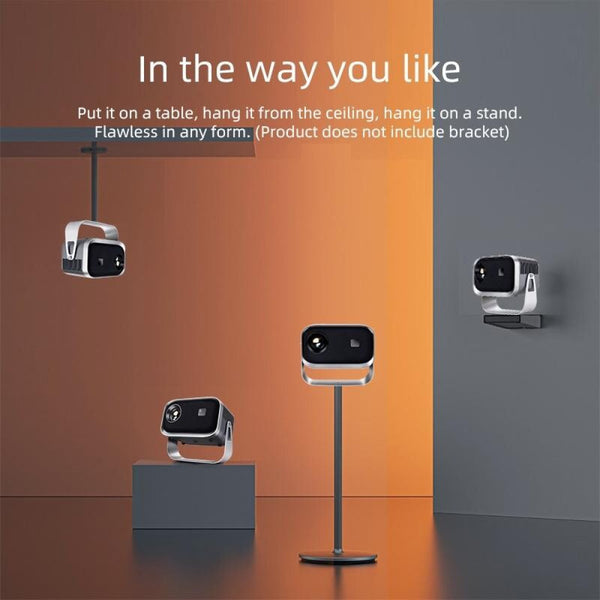 360 Degree Rotating Mini Android Projector 150 Lumens 1280X720p Hd Display Projectors