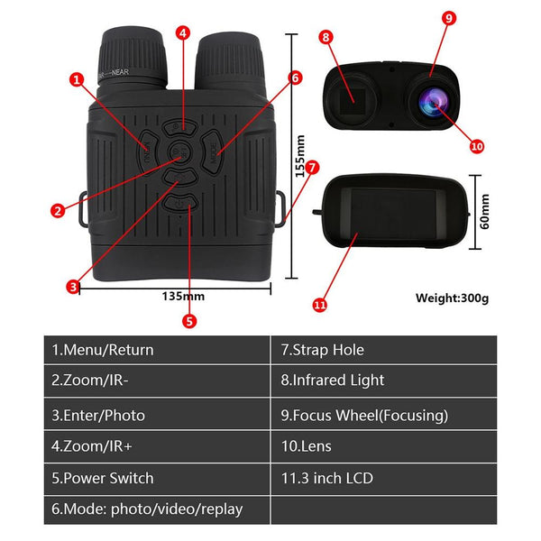 2.7K Hd Infrared Night Vision Binocular For Outdoor Binoculars & Monoculars