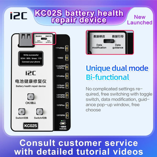 For Iphone Battery Recovery Device 11 15 Series I2c Kc02s Repair And Setup Guide Mobile Phone Parts