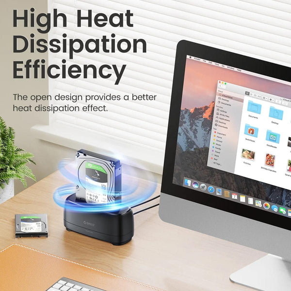 Single Bay Sata Drive Dock For 2.5 And 3.5 Inch Drives With Type C Connection Drive Enclosures & Docks