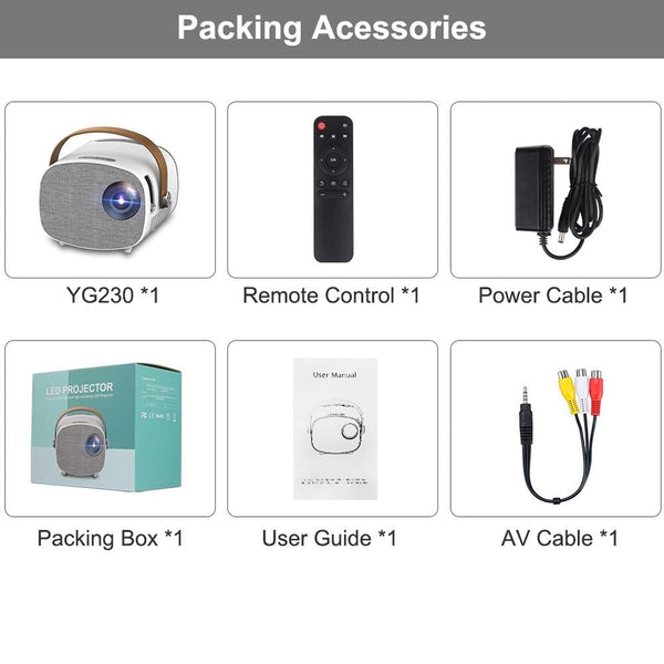 Mini Led Projector For Kids 1080P Resolution Projectors