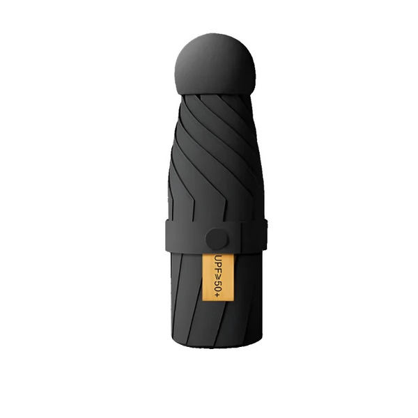 New Anti Uv Enlarged Dual Purpose Sun Umbrella Small Sunscreen Black Rubber Parasol Parag Mini Capsule Umbrellas