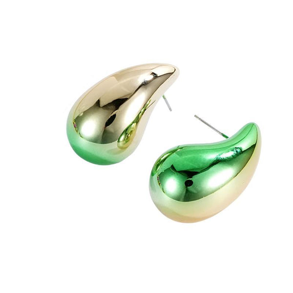 Veile Studios Gradient Colour Hollow Water Drop For Women Fashion Jewellery Accessories Earrings