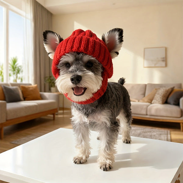 Autumn And Winter Warm Windproof Halloween Knitted Fighting Dog Hat Dog Clothing & Shoes