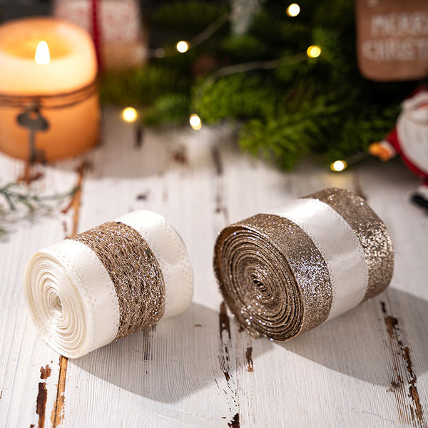 Christmas Decorations Gold Ribbons Atmosphere Seasonal Decorations