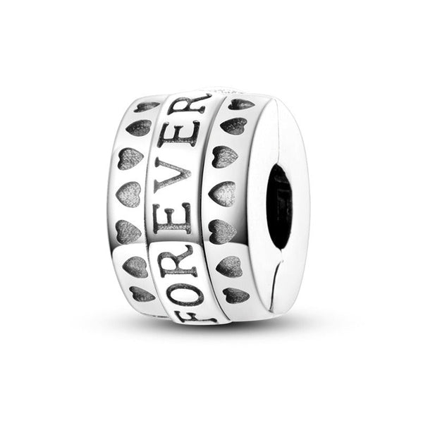 Veile Studios Copper Plated S925 Silver Colourful Heart Clip Beads String Diy Bracelet Necklace Bracelets