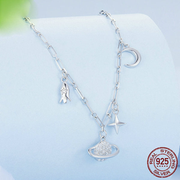 925 Silver Starry Sky Necklace For Women Necklaces & Pendants