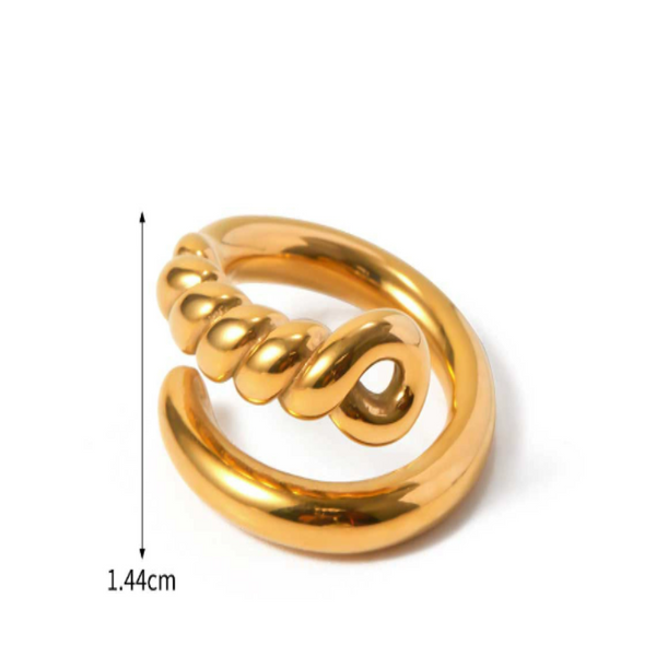 Stainless Steel Knot Bypass Ring Rings
